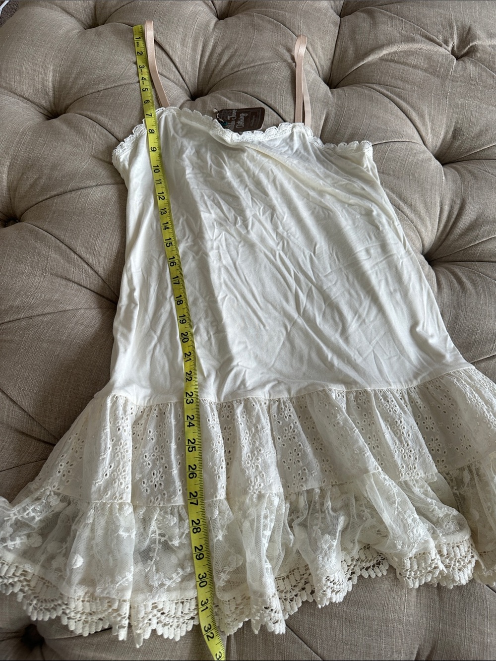 Matilda Jane Cream Lace-Trim Slip Dress - Picture 10 of 10